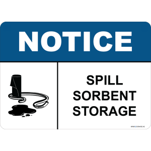 G Signage - "Spill Sorbent Storage" - OSHA Notice Sign
